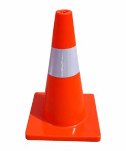 Cọc tiêu nhựa mềm PVC cao 45cm (28x28cm)
