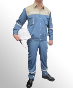Quần áo bảo hộ lao động pangrim Hàn Quốc 2721 pha màu xanh ghi