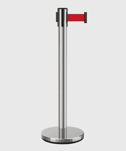 Rào chắn phân cách cột inox màu đỏ loại 3m