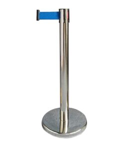 Rào chắn phân cách cột inox màu xanh loại 5m