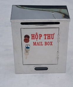 Hộp thư góp ý inox, hộp thư báo, bóng đẹp chắc chắn, chống gỉ sét không lo bạc màu.