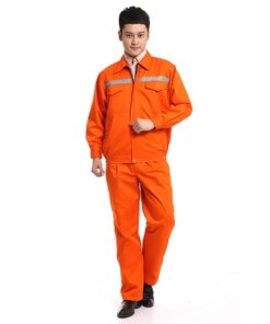 Quần áo bảo hộ mùa đông màu cam có phản quang (Hàng đặt may)