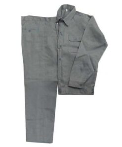 Quần áo bảo hộ vải kaki 100% cotton dày mầu ghi chì
