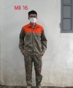 Quần áo lao động M16 vải kaki liên doanh nhập