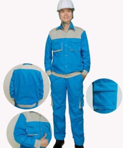 Quần áo lao động vải kaki liên doanh khóa